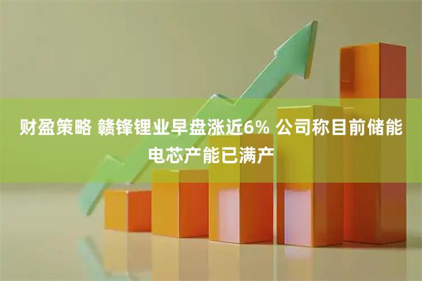 财盈策略 赣锋锂业早盘涨近6% 公司称目前储能电芯产能已满产