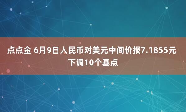 点点金 6月9日人民币对美元中间价报7.1855元 下调10个基点