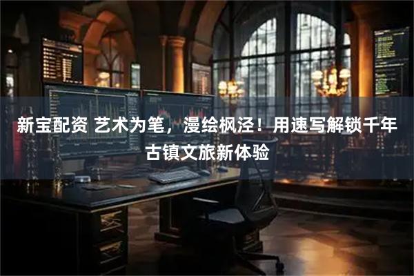 新宝配资 艺术为笔，漫绘枫泾！用速写解锁千年古镇文旅新体验