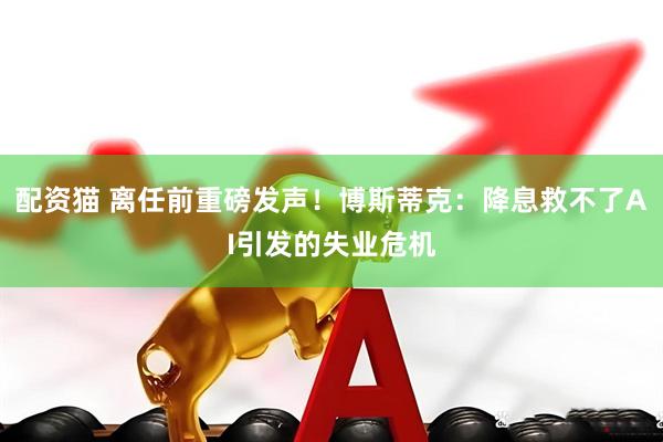 配资猫 离任前重磅发声！博斯蒂克：降息救不了AI引发的失业危机